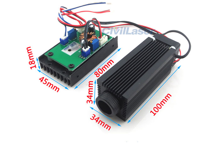 780nm 1w 2w Powerful IR 레이저 모듈 Dot  With Cooling Fan